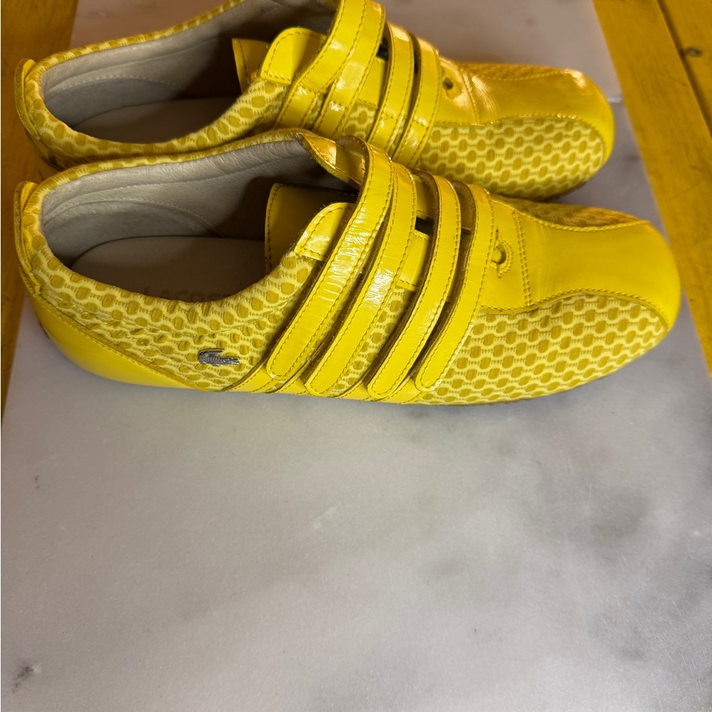Vintages yellow  Lacoste Patterned Sneakers - Picture 2 of 8
